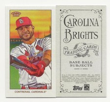 2023 Topps T-206 Low Series WILLSON CONTRERAS Carolina Brights Back SSP PR/17