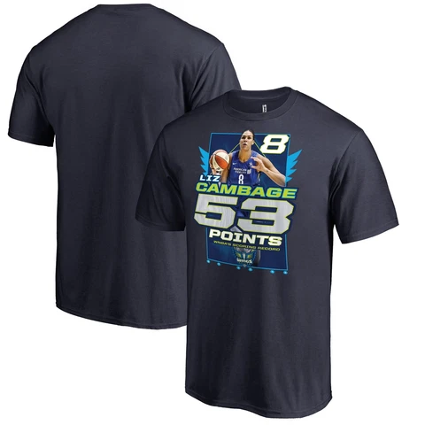 Men's Fanatics Branded Liz Cambage Navy Dallas Wings WNBA Leading Scorer T-Shirt Cover