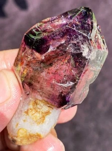 ¡CETROS 53,6 g! ¡Diamante! Cristal de cuarzo amatista cabello esquelético Super Seven ip1804 - Imagen 1 de 12