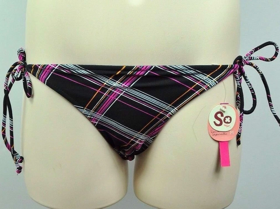 Pantalones de baño de bikini reversibles SO rosa naranja blanco o negro liso precio de venta sugerido por el fabricante $28 Foto 1 de 1