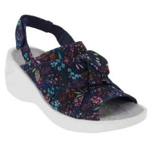 Sandalias BZEES talla 12M Lavables con Cordones Cuña Zapatos Margarita Azul Marino muestras NUEVA caja - Imagen 1 de 4