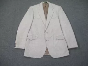 Cappotto sportivo casual Circle S Blazer da uomo 42 lungo marrone marrone chiaro western Yoked elegante - Foto 1 di 21