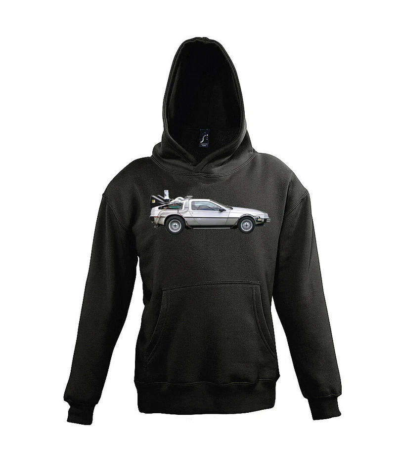 Youth Designz Kinder Hoodie DeLorean Pullover Print Lustig Zukunft Auto Film Fun