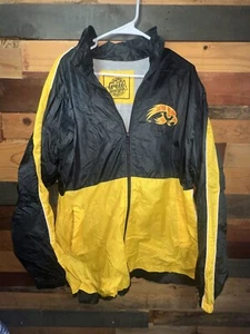 Retro Iowa Hawkeyes NCAA Vintage multicolor Windbreaker Jacket Size Large - Picture 1 of 10