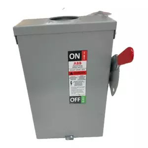 Interruptor de seguridad de servicio general ABB TGN3322R 60A no fusible 3 polos 240 VCA / 250 VDC - Imagen 1 de 3