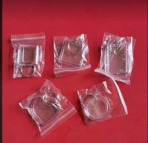 1 Keychain 2pc. Picture Holder Keychain Assorted Shapes - Picture 1 of 6