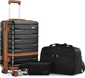 Carry On Luggage Set 22x14x9 Airline Approved, Expandable Hard Shell Suitcase - Picture 1 of 6