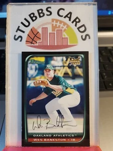 2008 Bowman Draft #BDP8 Wes Bankston Oakland Athletics Baseball Card - Picture 1 of 2