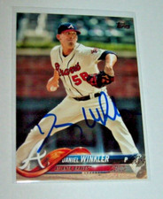 2018 Topps Atlanta Braves Daniel Winkler Hand Signed Autographed Rookie  Card