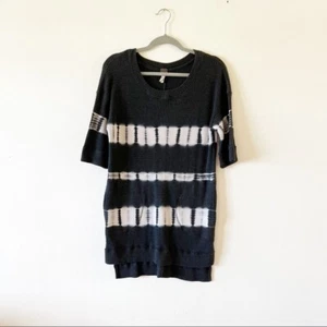 Free People We the Free Reverse Tie Dye Waffle Weave Tunic Dress XS Batik Gray - Picture 1 of 9