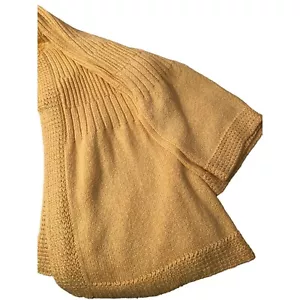 Chico's Cardigan Women's Sz 3 Chunky Knit 3/4 Sleeve Shimmer Yellow - Picture 1 of 5