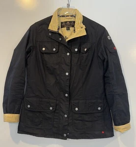 Barbour Avonmouth Giacca Cera South Shield Blu Inghilterra Donna Taglia 8 (BS) - Foto 1 di 8