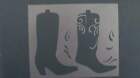 STENCIL  Boot Cow Boy Girl Fancy Plain Airbrush Mylar #165 Durable Reusable*_*
