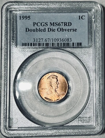 🔥1995 LINCOLN CENT PCGS CERTIFIED MS67RD SUPERB GEM UNC DOUBLED-DIE OBVERSE Cover