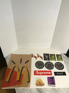 Supreme GOAT TMNT Twelve Stickers McDonalds Travis Scott Cactus Jack Bag Lot - Picture 1 of 12