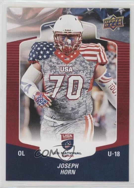 2018 Upper Deck USA Football Blue Border Joseph Horn #15 - Image 1 of 2