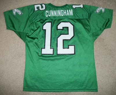 Camiseta de fútbol americano de colección XL Randall Cunningham Philadelphia Eagles Kelly verde NFL Foto 1 de 4