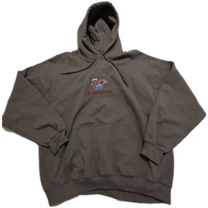 Vintage 90's Albuquerque New Mexico Grey Hoodie Sweatshirt in Size XL Embroidere - Picture 1 of 3