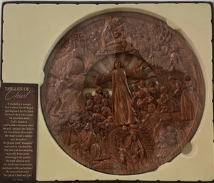 Placa circular Dicksons RESINA 10 pulgadas "aspecto madera tallada" - La vida de Cristo - Imagen 1 de 15