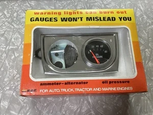 NOS Vintage RAC Oil Pressure Gauge 70s Era Hot Rod Custom Unused - Picture 1 of 6