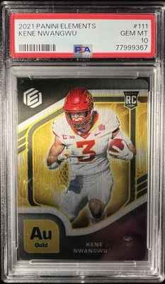 2021 Panini Elements Football Kene Nwangwu Rookie Rc Au Gold /99 #111 Metal Card - Image 1 of 2