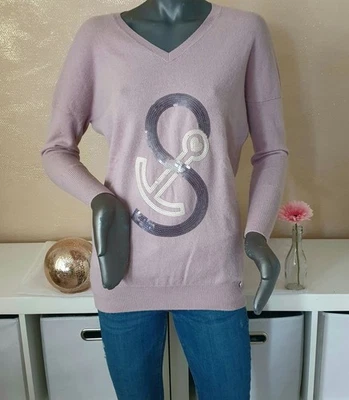 Strandfein Pullover Wollpullover Schurwolle flieder Gr. 36 S TOP Zustand - Bild 1 von 4