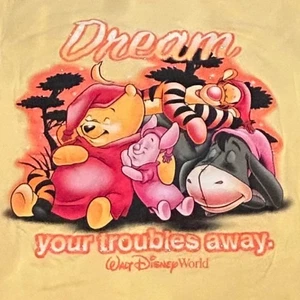Walt Disney World Sleepwear T-Shirt Winnie The Pooh Eeyore Tigger Cotton One Sz - Picture 1 of 5