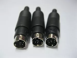 5 pcs 5 Pin Mini DIN Plug Male Connector with Plastic Handle New - Picture 1 of 5