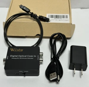 Wiistar Fiber Optical Decoder Support AC3/DTS/Toslink Coaxial Digital to Analog - Picture 1 of 9