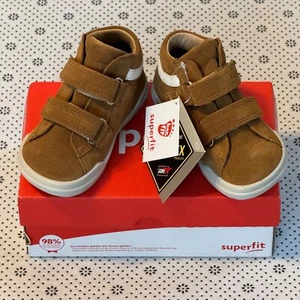 Superfit Superfree Barefit Gore-Tex Nappa Leather Sneakers UK 4.5 EU 21 Brown - Picture 1 of 24