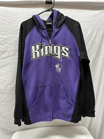 Sacramento Kings NBA ADIDAS Full-Zip Hoody Small Purple And Black Cover