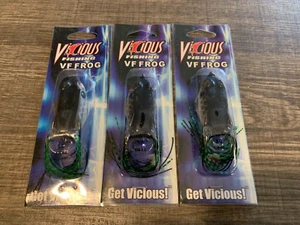 (3) Vicious Fishing Topwater 2" VF Frog 1/4 Oz. Shad VF50-S Brand #18 - Picture 1 of 3