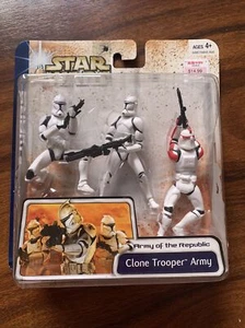 HASBRO STAR WARS CLONE WARS CLONE TROOPER ARMY ACTION FIGURES 2003 NIB - Picture 1 of 2