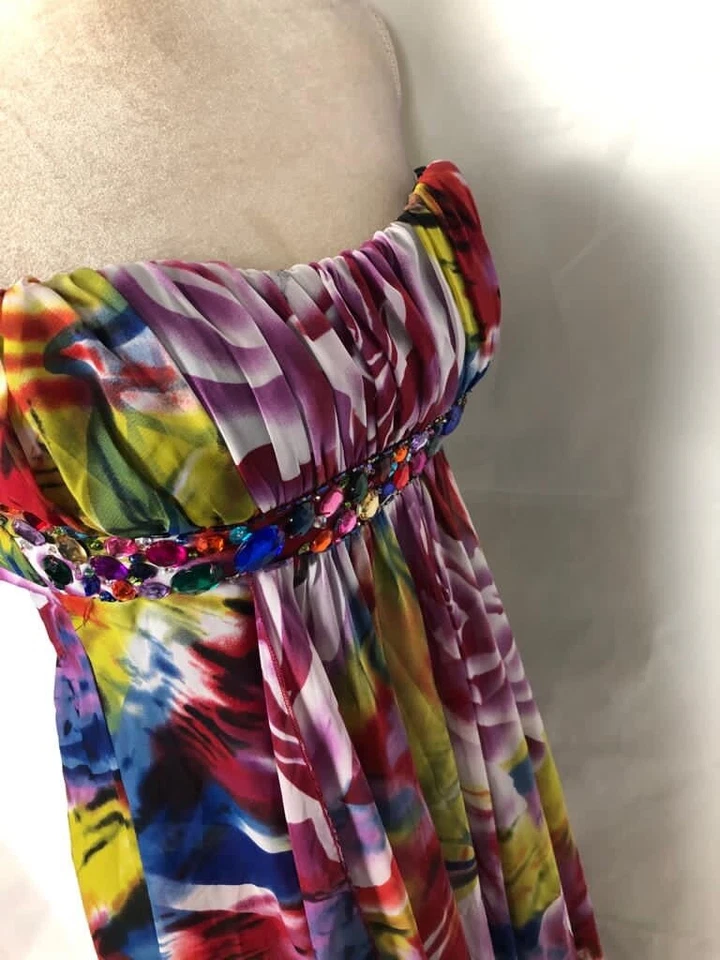 ROBERTA Juniors' Size 3/4 Hi Low Party Prom Dress Red Blue White Pink Strapless - Изображение 1 из 4