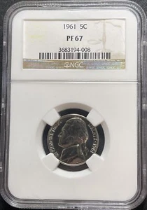1961 Jefferson Nickel Proof Coin. NCG PF67. ENN Coins - Picture 1 of 2
