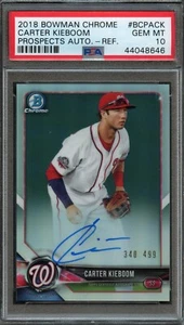 BB - 2018 Bowman Chrome - Refractor 340/499 - #BCPACK - Carter Kieboom - PSA 10 - Bild 1 von 2