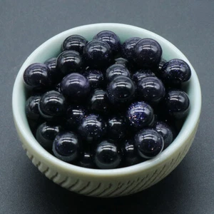 100pcs 8mm Natural Blue Sand Stone Round Ball Shape No Hole Beads Wholesale - Picture 1 of 3