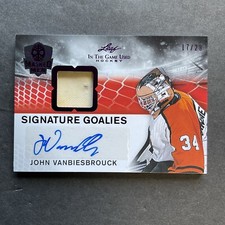2022-23 Leaf In The Game Used Hockey John Vanbiesbrouck Patch Auto /20