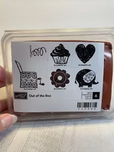 Stampin’ Up! Seis estampillas de madera de goma fuera de la caja nuevas en caja - Imagen 1 de 5