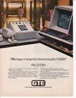 Vintage 1978 GTE Ordinateur et Modem Hôpital 2 pages Annonce
