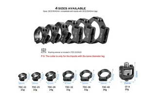 [US Dealer] Leofoto TDC-40 + CF-9 40mm Clasp/Collar + 3/8" Screw Stud - Picture 1 of 7