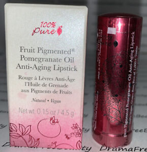 100% Pure Fruit Pigmented Pomegranate Oil Anti-Aging Lipstick *FOXGLOVE* Sealed