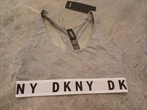 DKNY INTIMATES Bra DKNY Racerback Bralette Size M MEDIUM GREY - Picture 1 of 7