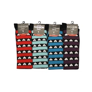DAMEN STREIFEN HERZ OTK SOCKEN Damen Oberschenkel hoch dehnbar über das knie Socken - Bild 1 von 8