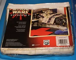 Star Wars Episode I 1 SPACE BATTLE TWIN Dust Ruffle/Bed Skirt NEW - Picture 1 of 2