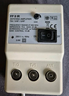Antennenverstärker / 2-Geräte Verstärker, regelbar 0-10 dB - Verstärkung 20 dB - Bild 1 von 2