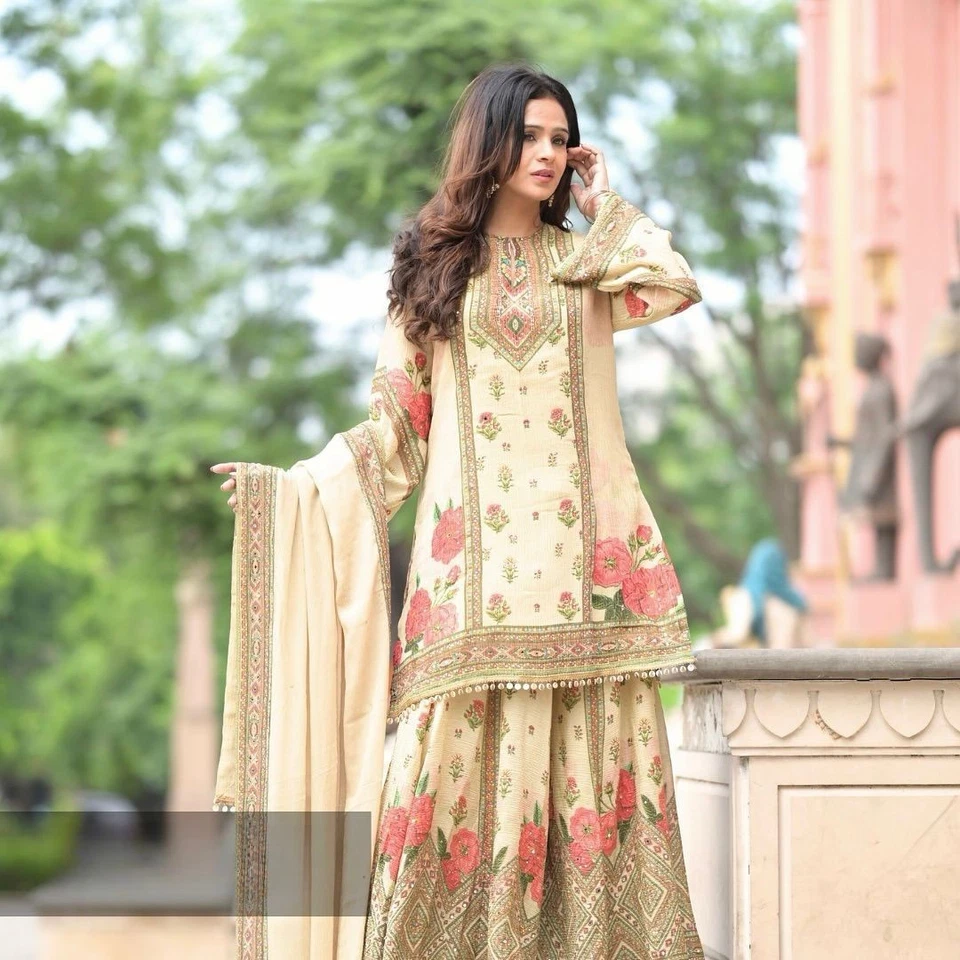 Vestido paquistaní Salwar Kameez listo para usar trajes indio boda fiesta bollywood Foto 1 de 4