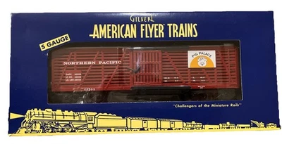 American Flyer 48395 Northern Pacific "Pig Palace" Stock Car S-Gauge NIB - Image 1 of 4