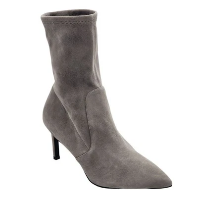 STUART WEITZMAN NWOB Gray Suede Pointed Toe Sock Ankle Boots & Booties Size 9 - Image 1 of 4