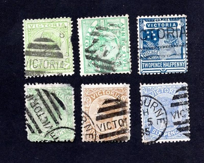Victoria 1885-1901 group of stamps SG#297+299b+301b+312+356+360 used CV=27$ - Image 1 of 2